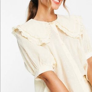 asos nwot peter pan collar blouse